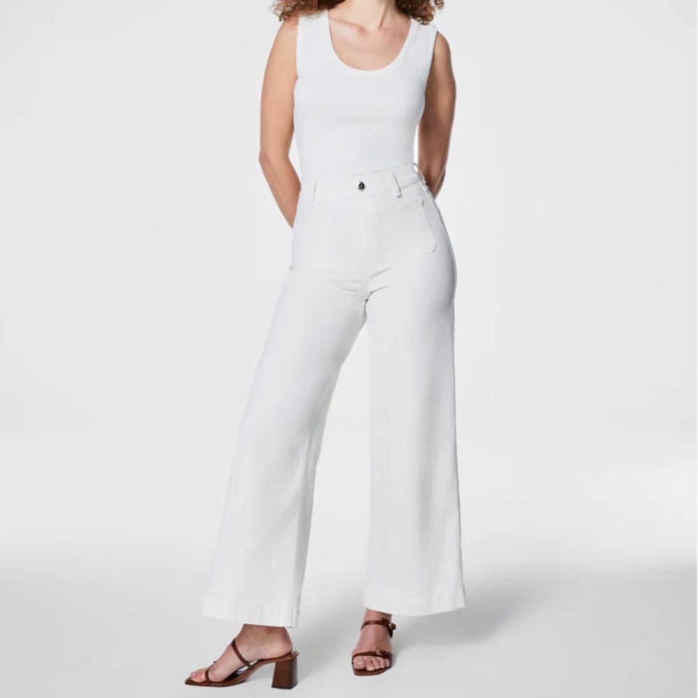 Spanx Cropped Wide Leg Jeans